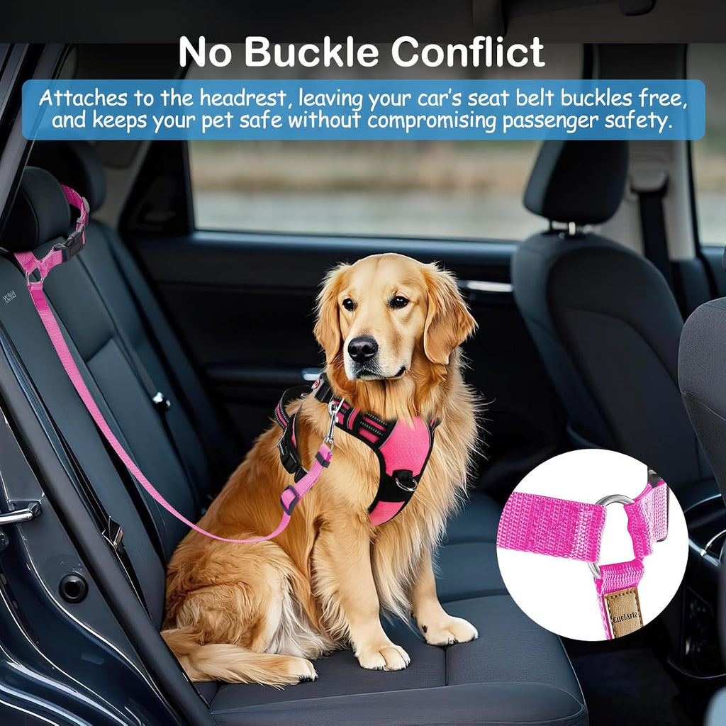 3 Pack Small Dog Belt for Car, Vehicle Headrest Restraint Harness for Pets