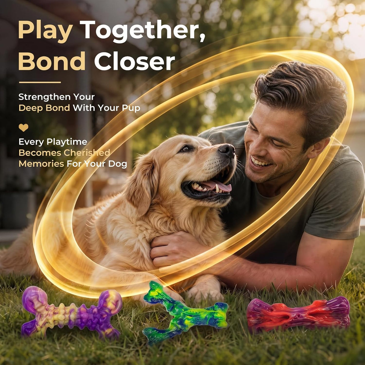 Kseroo 6-Pack Multi-Flavored Tough Dog Chew Toys for Aggressive Chewers