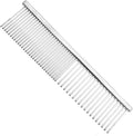 Chris Christensen 005 7.5 inch Fine/Coarse Long Tooth Greyhound-Style Butter Comb, Groom Like a Professional, Rounded Corners Prevent Friction and Breakage, Solid Brass Spin with Steel Teeth, Chrome 