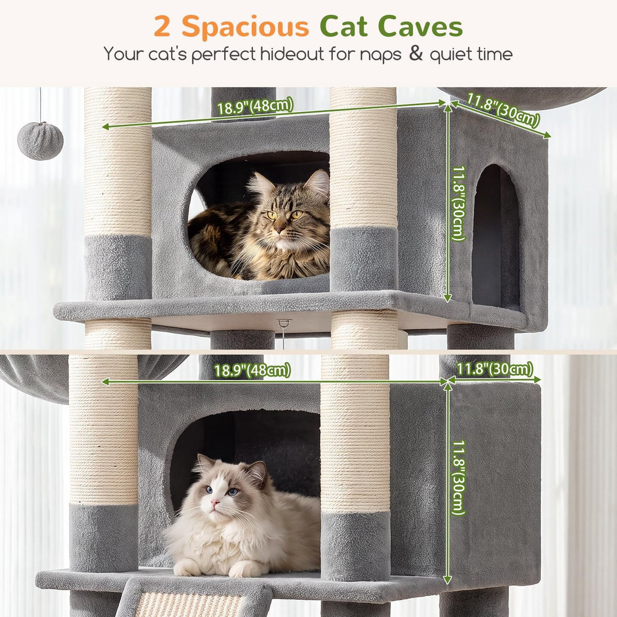 Globlazer Giant Tall Heavy Duty Cat Tower for Indoor Large Cats, F75G