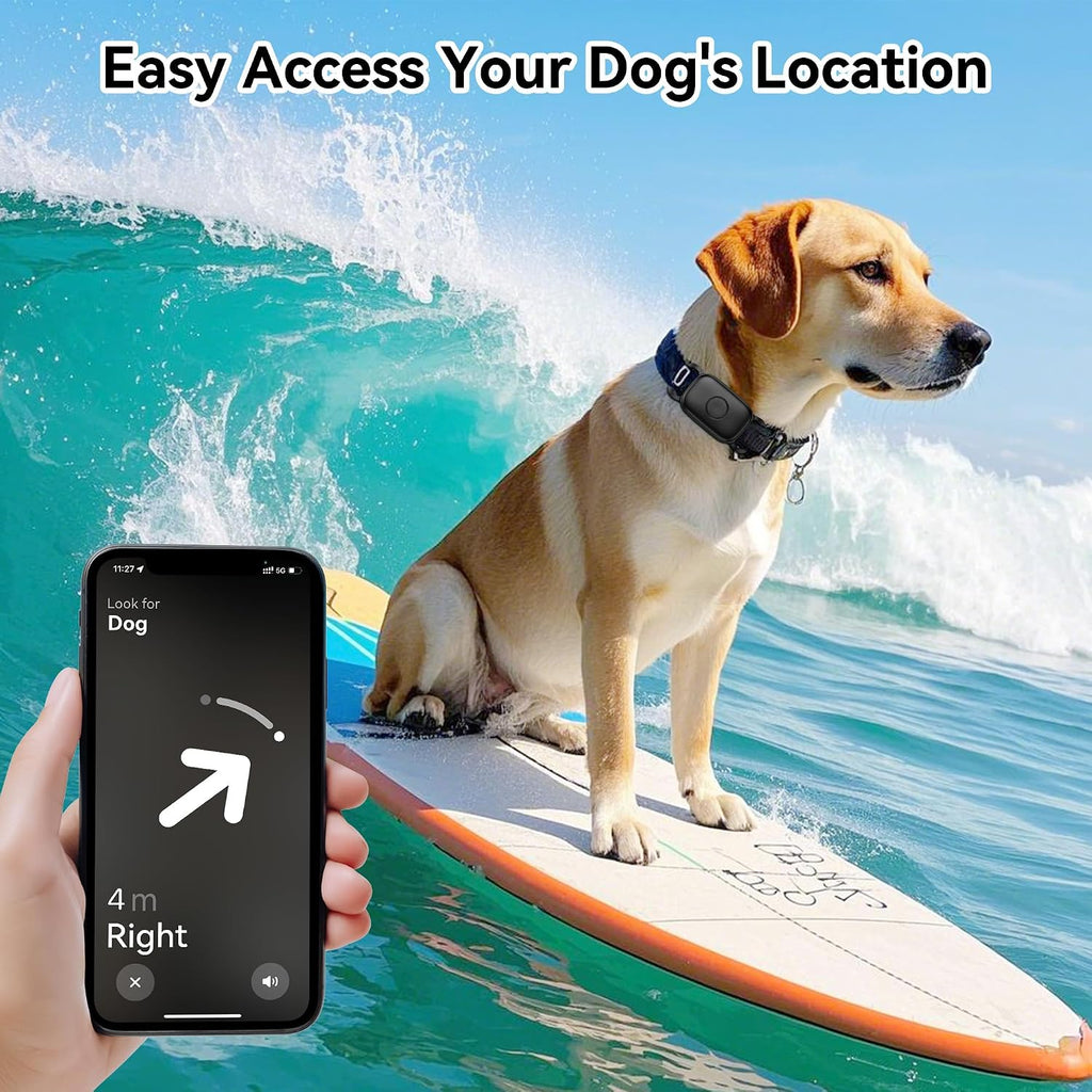 2-Pack Waterproof Dog Collar Holder for Tile Life360 Pro Tracker–NOT for Tile Mate/Sticker, Silicone Cover for Tile Tracker Case Pet Collar, Shockproof and Scratch-Resistant, Lightweight,Black+Blue
