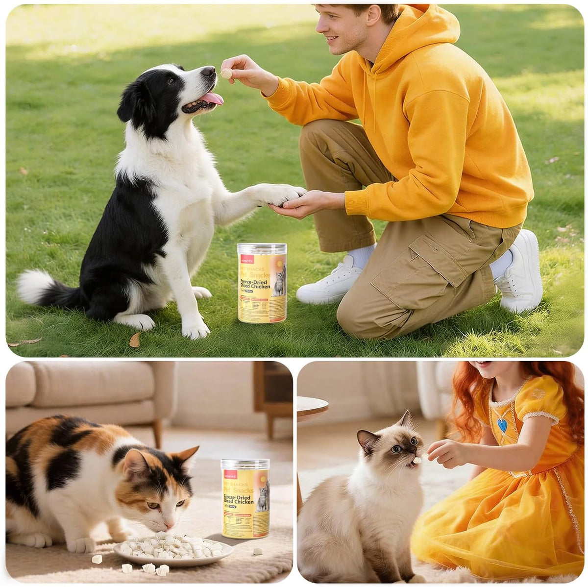 Freeze-Dried Chicken, Freeze-Dried Chicken Dog Cat Treats, 100g
