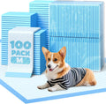 Powools Puppy Pads, 22 x 22 in, Super Absorbent, Spill-Proof, 100 Packs | Pee Pads for Dogs, 6-Layer Material, Quick-Dry, Hassle-Free Potty Pads for Floors, Furniture, Vehicle