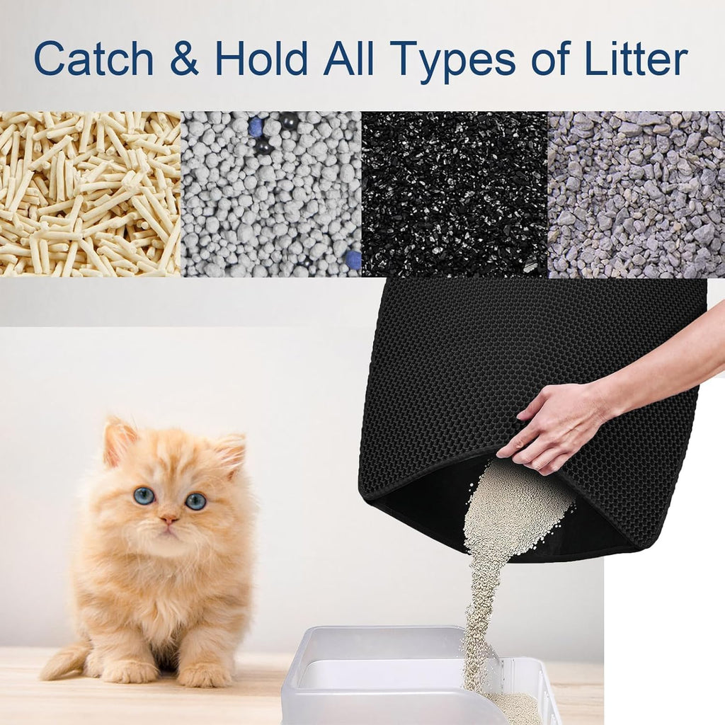 Cat Litter Mat Litter Box Mat 24 X 18 Inches Black