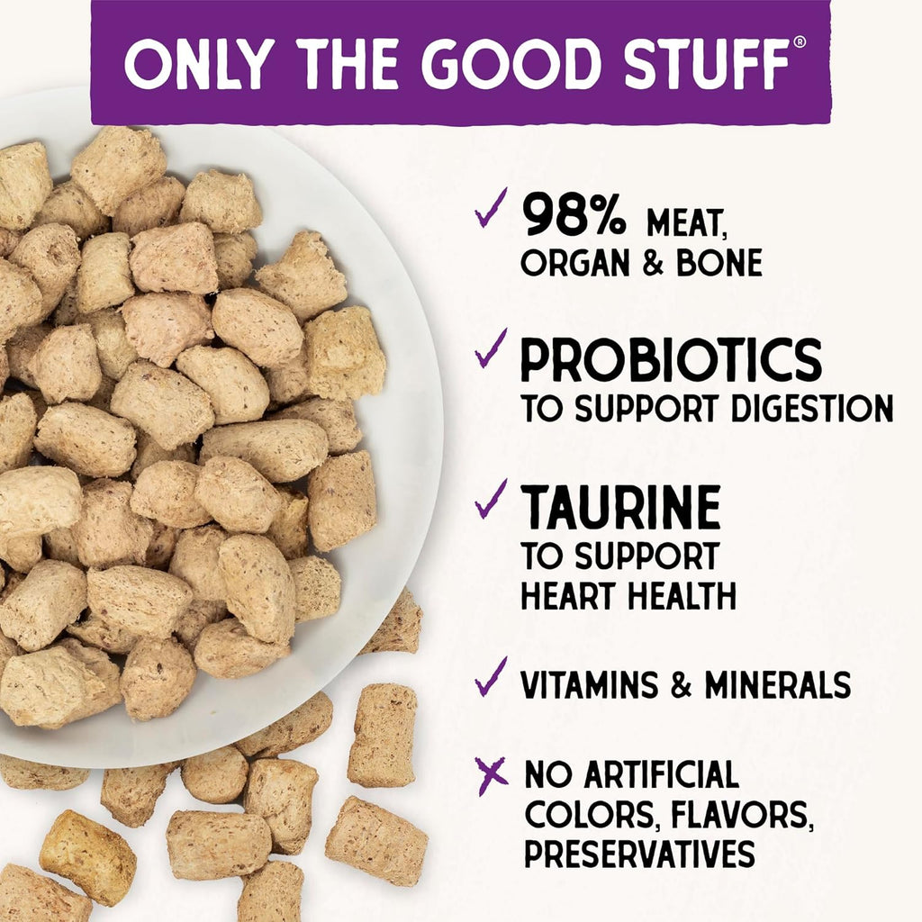Stella & Chewy's Freeze-Dried Raw Cat Dinner Morsels - Premium Chicken Recipe with 98% Cage-Free Meat & Organs - Natural Grain-Free Cat & Kitten Food - Made in USA - 1 oz (Pack of 12)