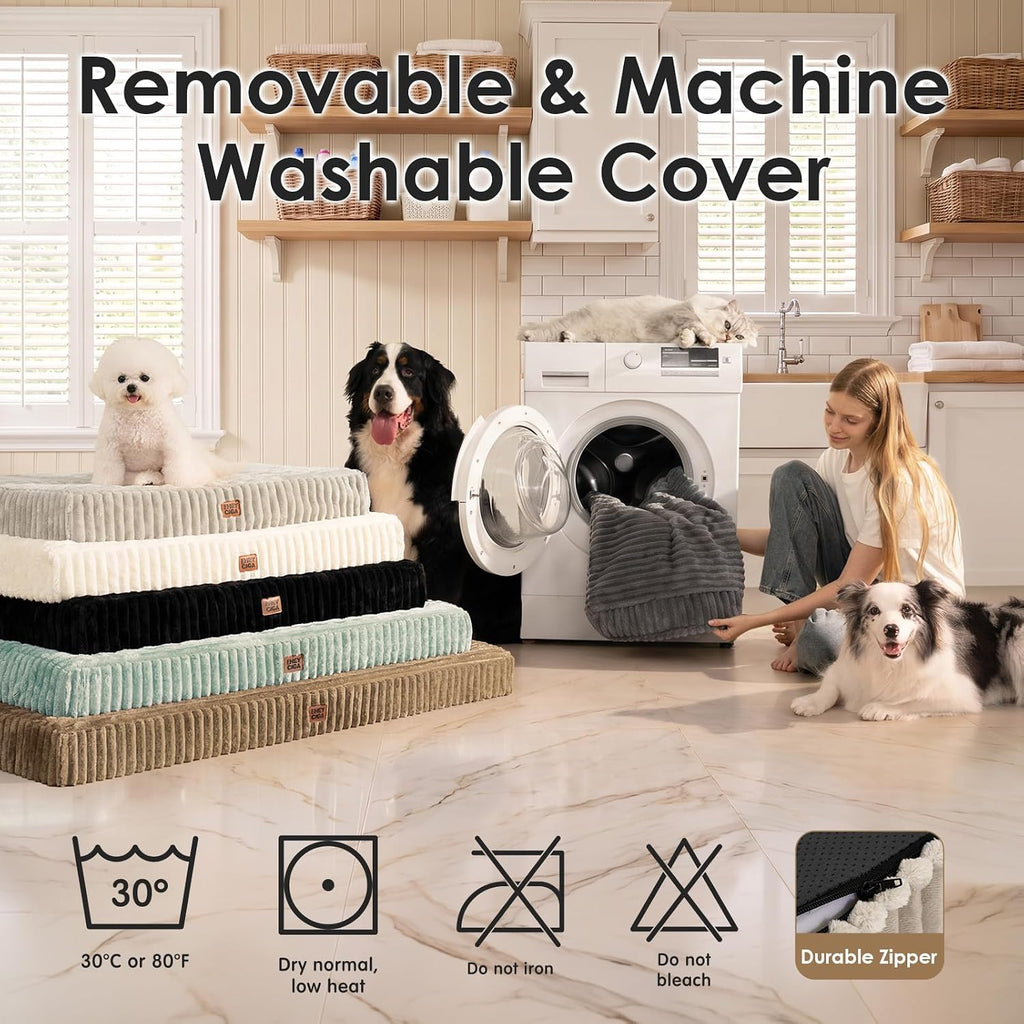 EHEYCIGA Orthopedic Dog Bed Medium Size Dog, 30"x20" Washable Pet Bed