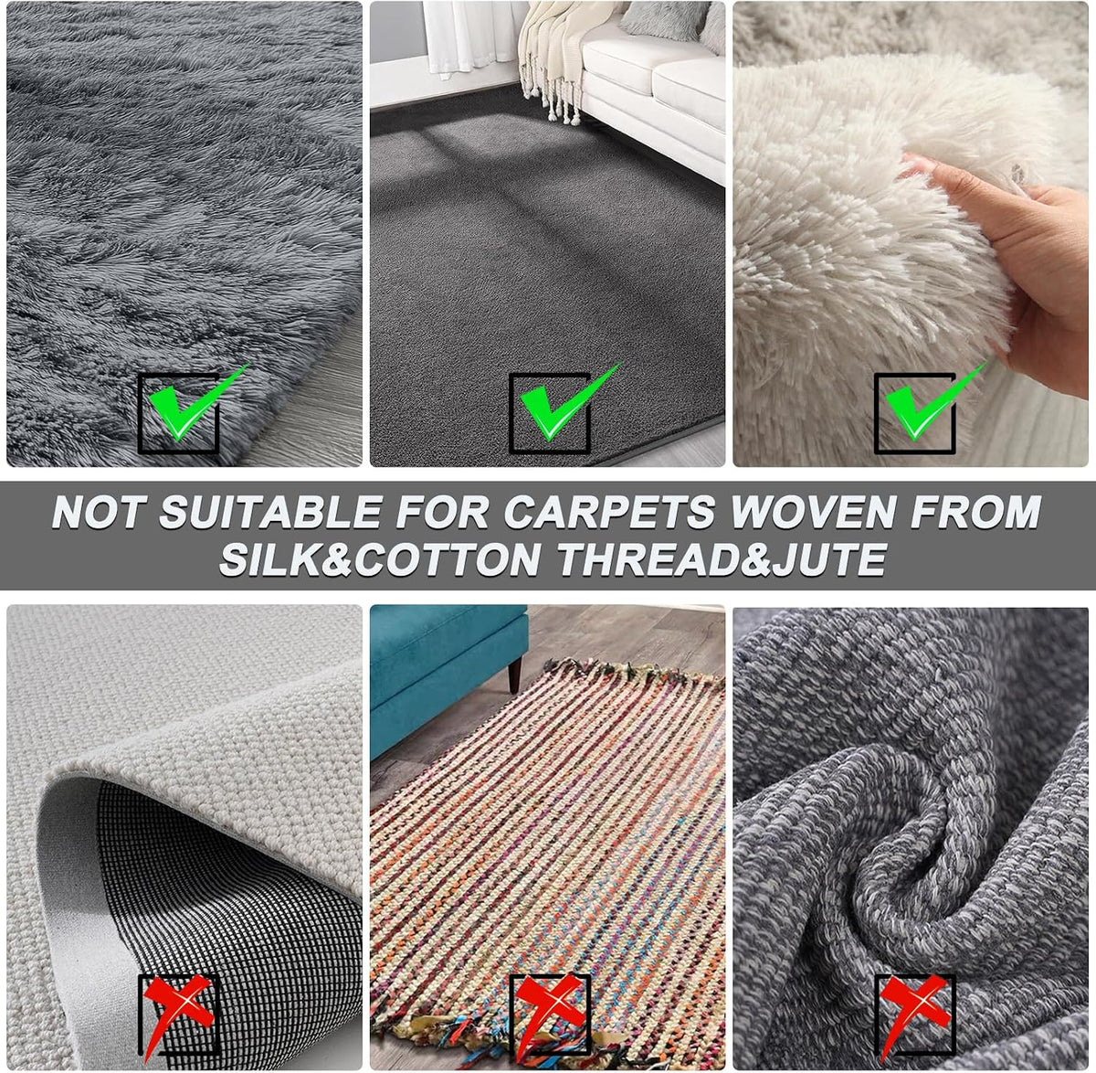 B-Land Carpet Rake for Pet Hair Removal, Reusable Carpet Scraper for Rug