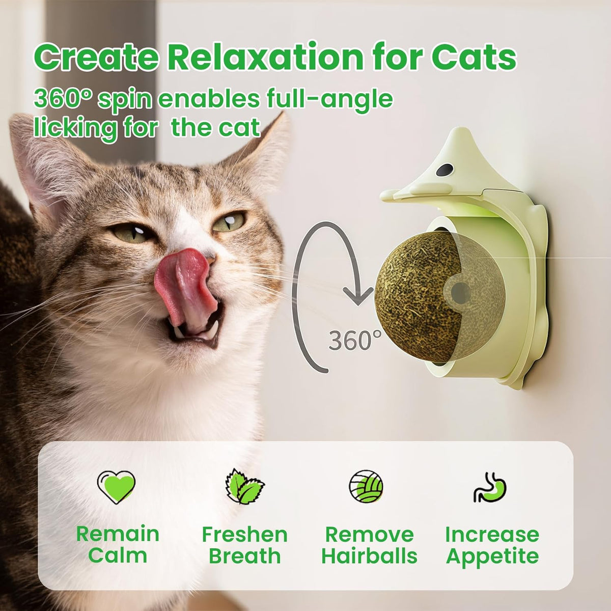 Catnip Toys with 6 Refill Catnip Balls & 3 Massage Shells