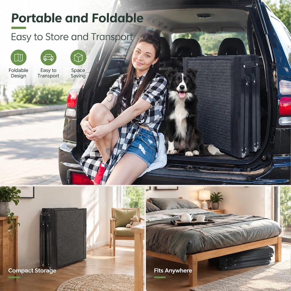 Dog Ramp for Cars SUV Truck 17.3"x71" Foldable Up to 250lbs