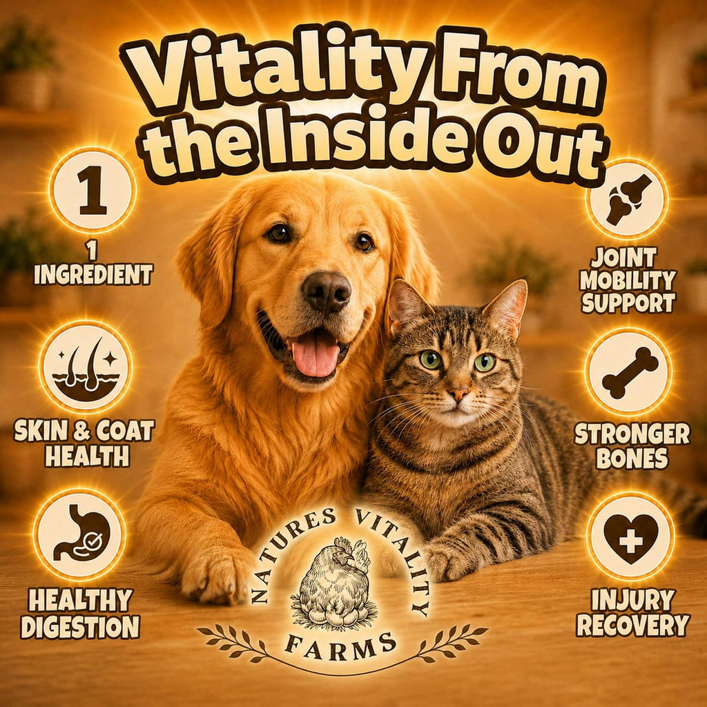Collagen Peptide Powder for Dogs and Cats, Hydrolyzed, Grass Fed Beef, Pasture Raised Bovine, Hip and Joint Relief, Skin, Gut, and Bone Health Supplement.