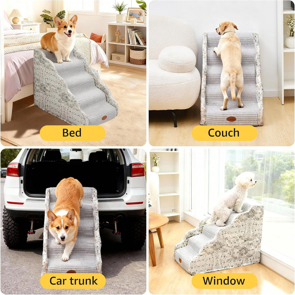 Woochpet 5-Step Dog Stairs for High Beds and Couches