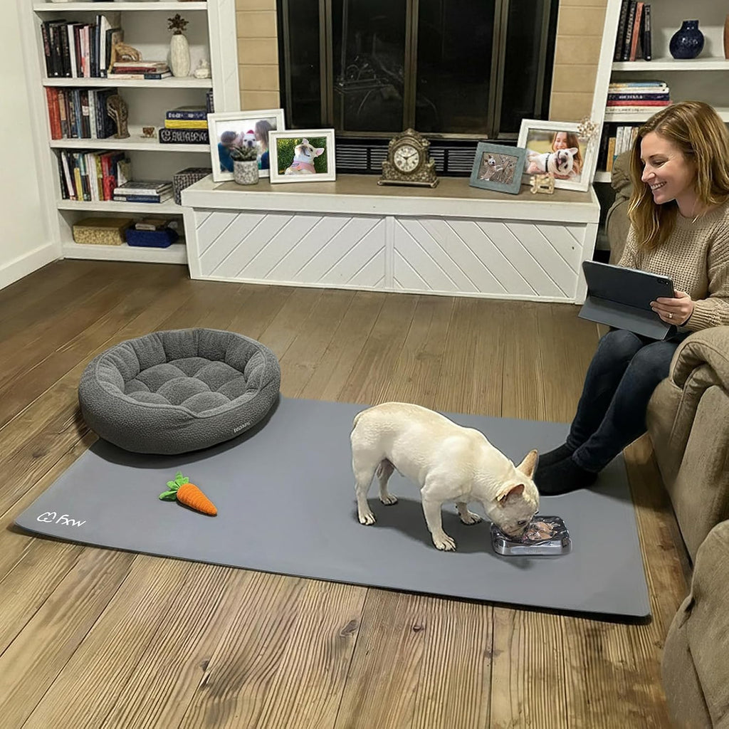 FXW Floor Protector Mat, Waterproof PVC, 55" x 31", Gray