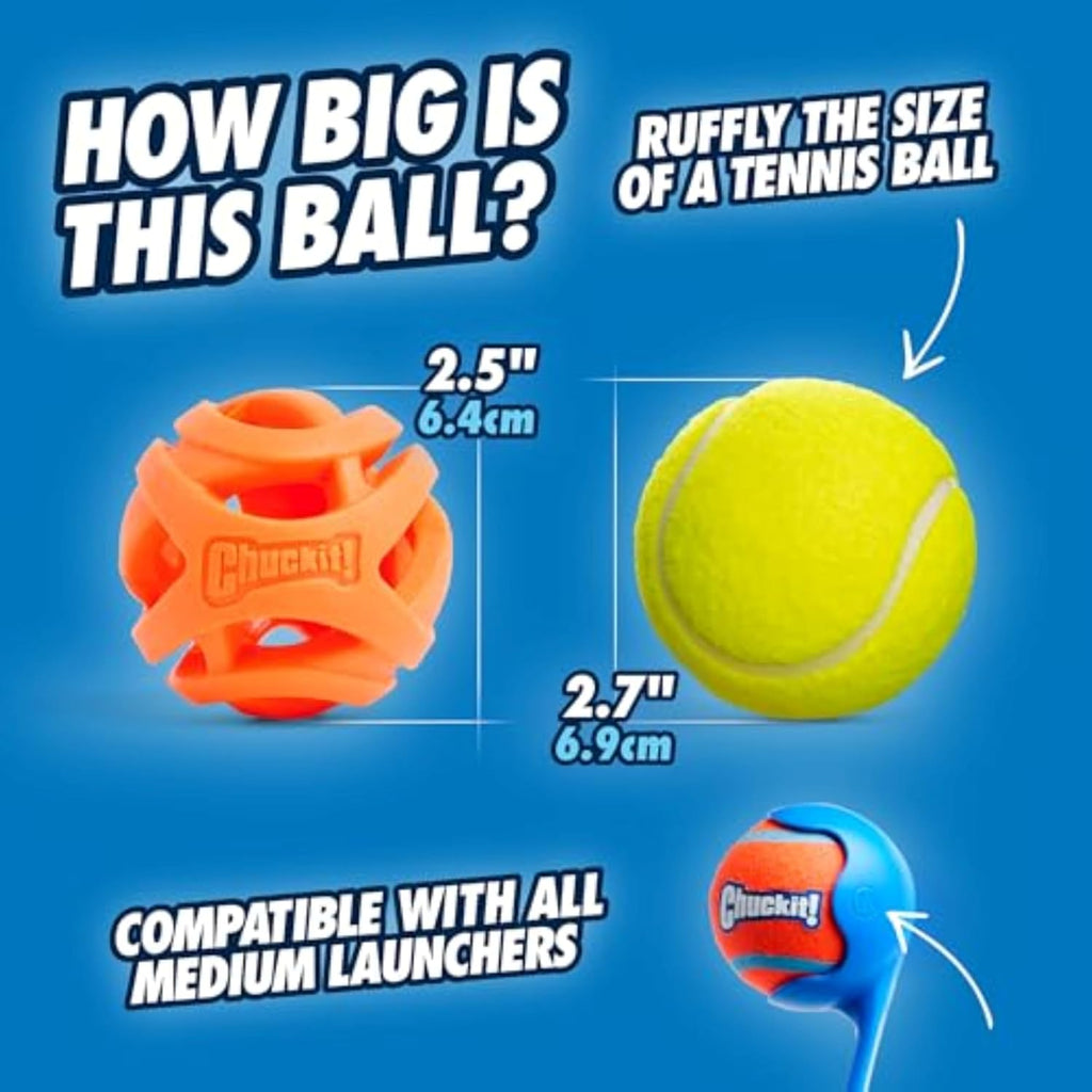 Chuckit! Air Fetch Ball Dog Toy, Medium (2.5 Inch Diameter), for Dogs 20-60 lbs, Ball - Medium,2 Count (Pack of 12)