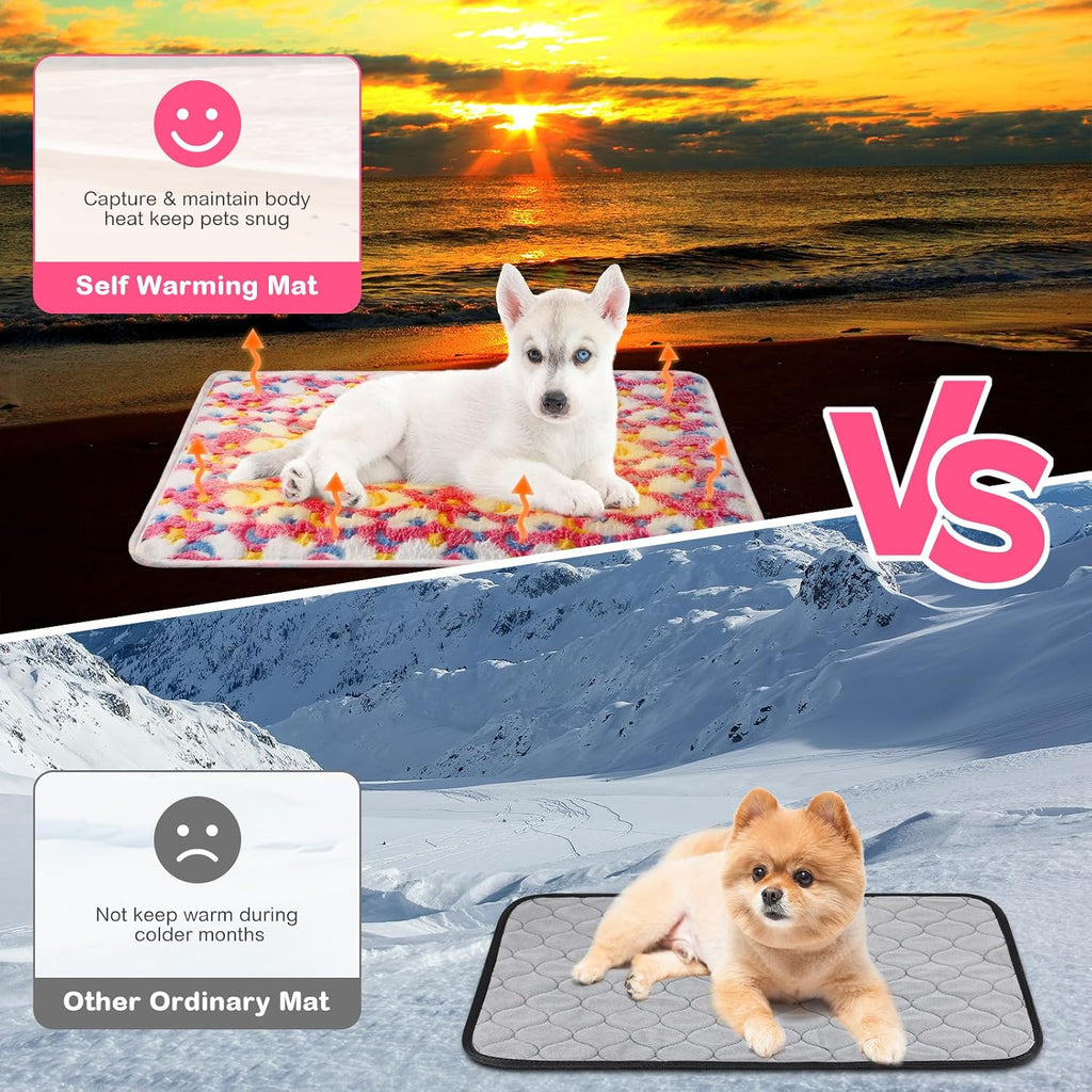 4 Pack Self Heating Cat Pad Self Warming Dog Mat, Stars Moon, 16 x 20 Inch