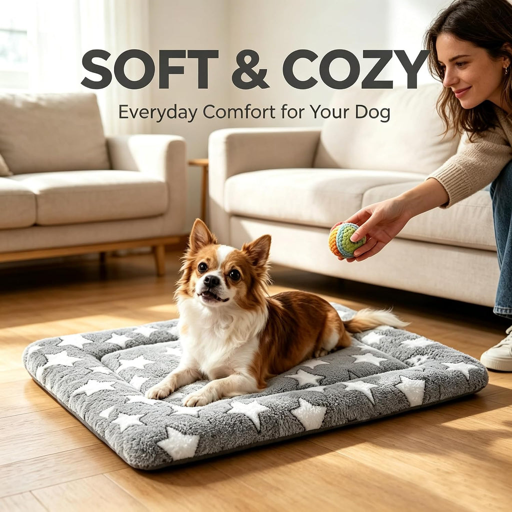 pobopobo Dog Bed Mat - Soft & Comfortable Dog Kennel Pad for Crate