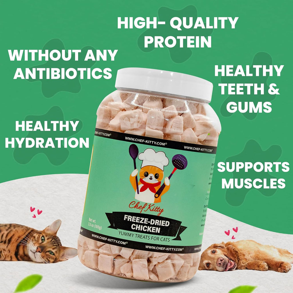 Freeze Dried Chicken Cat & Dog Treats, Single Ingredient, 7.7oz