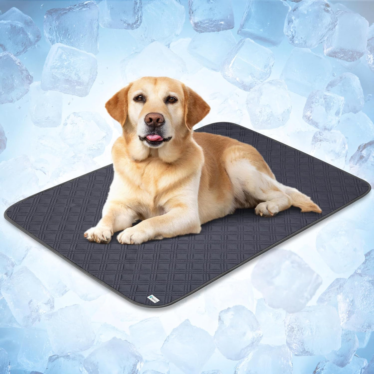 PetAmi Waterproof Dog Cooling Mat Pet Pad for Crate Couch Bed, Grey, 40x60