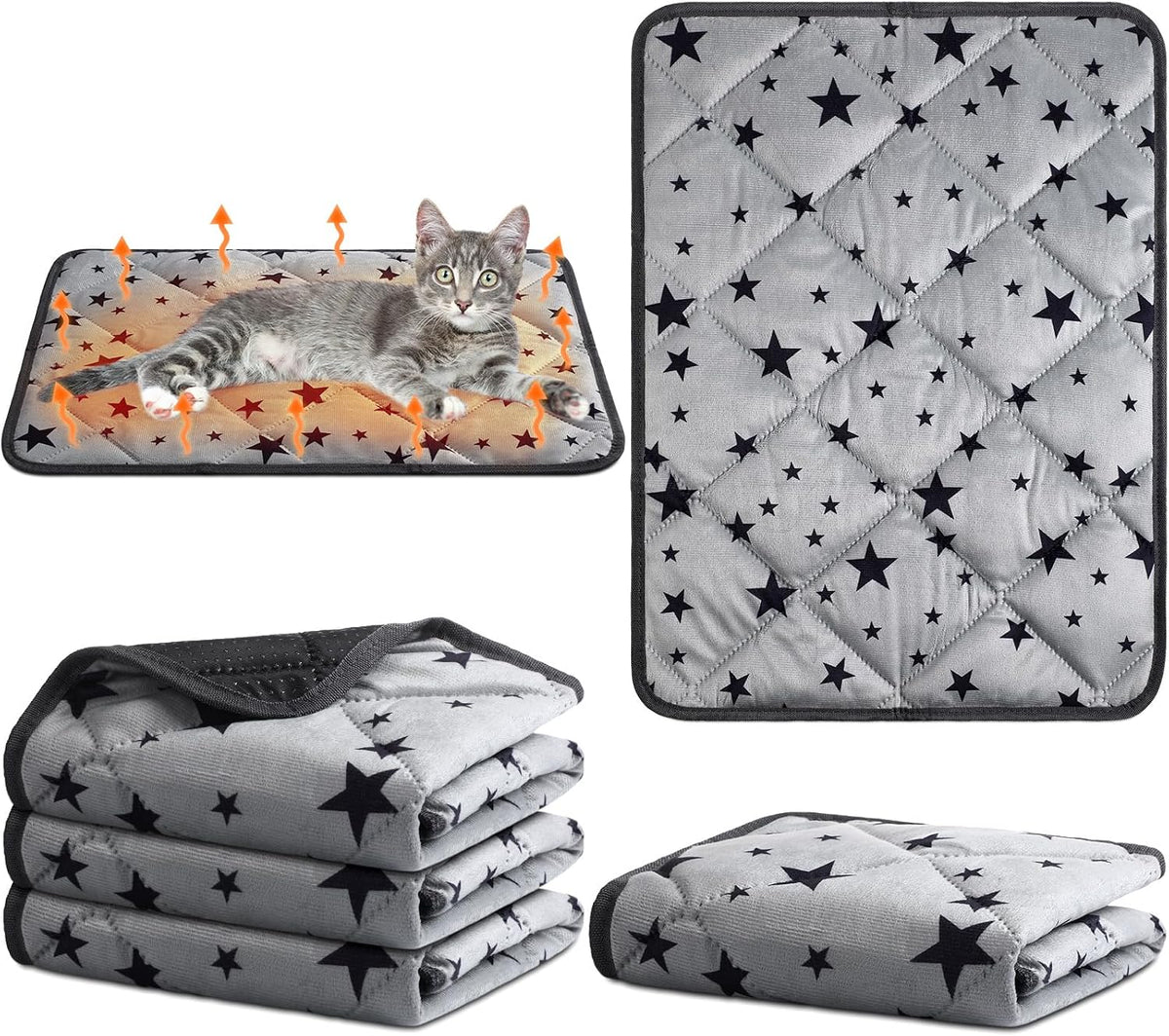 Namalu 4 Pack Self Warming Cat Bed, Gray, 18'' X 24'', Rectangle