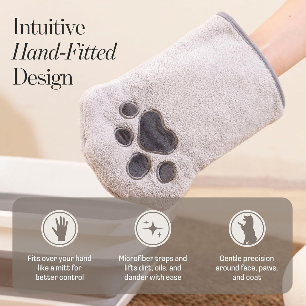 Grooming Mitt Kit with Deshedding Brush, Dogs & Cats