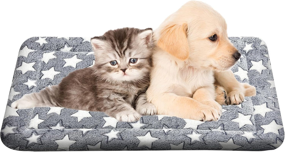 Dog Crate Pad Washable Cat Dog Pet Bed for Crate kennel Small Mat 24in Gray