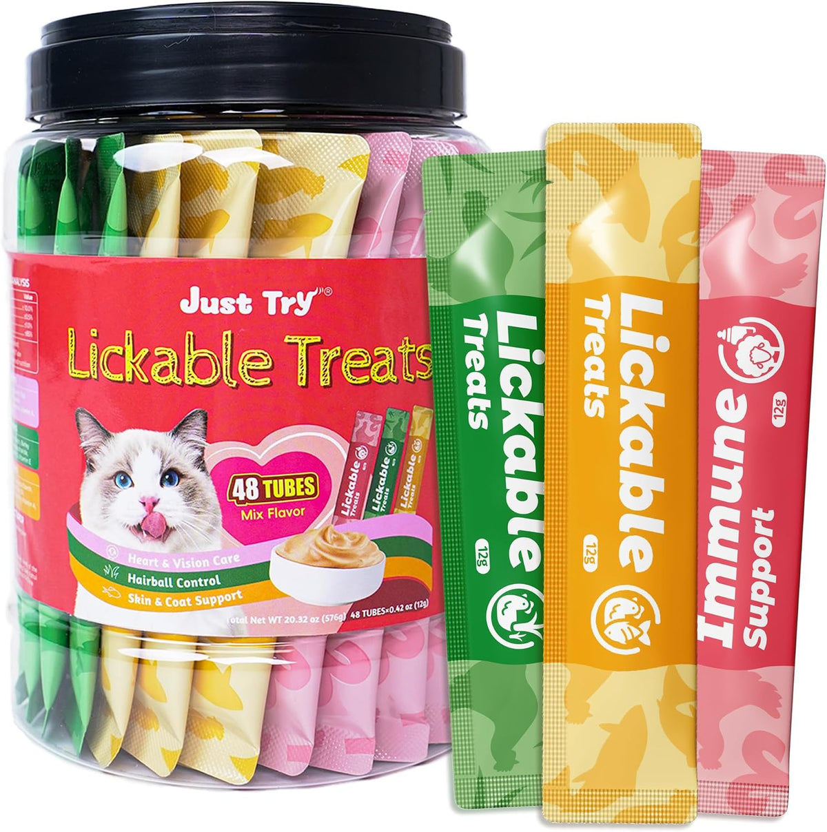 Just Try Lickable Cat Treats Variety Pack