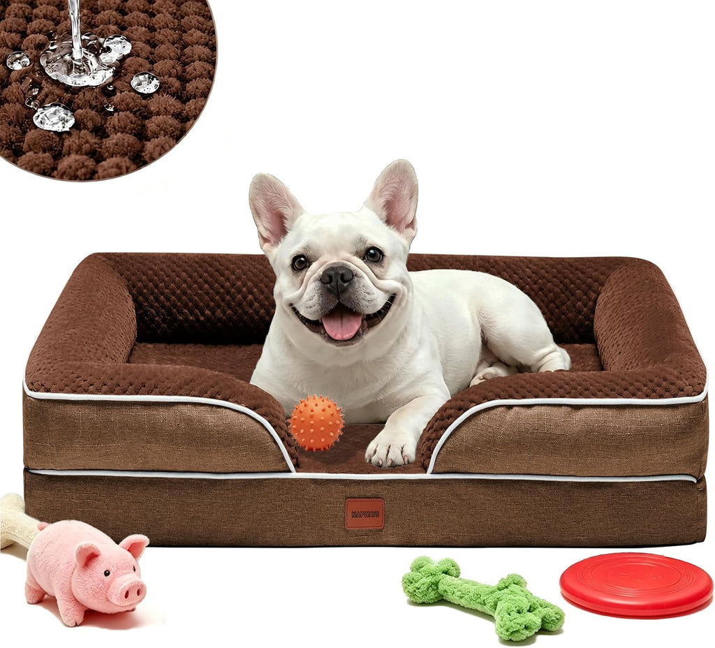 Orthopedic Dog Bed Small Medium Size Dog, Waterproof Washable Pet Beds