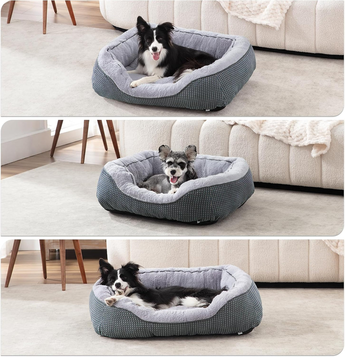 INVENHO Small Dog Bed Washable Orthopedic Calming Warming Durable Pet Bed with Anti-Slip Bottom