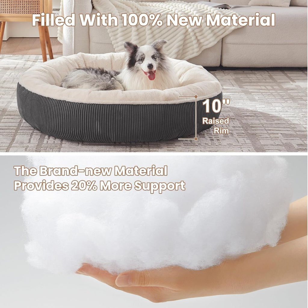 45 inches Calming Donut Dog Bed for Extra Large Dogs,Dark Grey