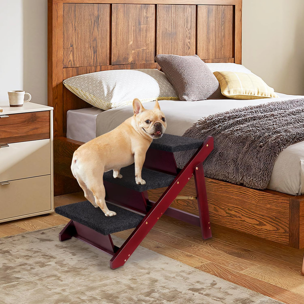 BRIKY Wooden Dog Stairs/Steps 19.5" H