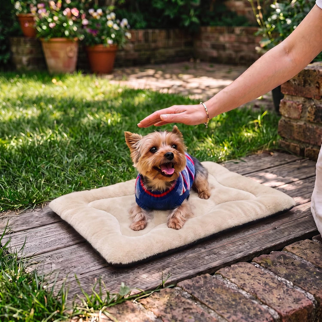 Dog Bed 22" for Metal Crate Pad, Washable Kennel Mat for Small Puppy & Cats