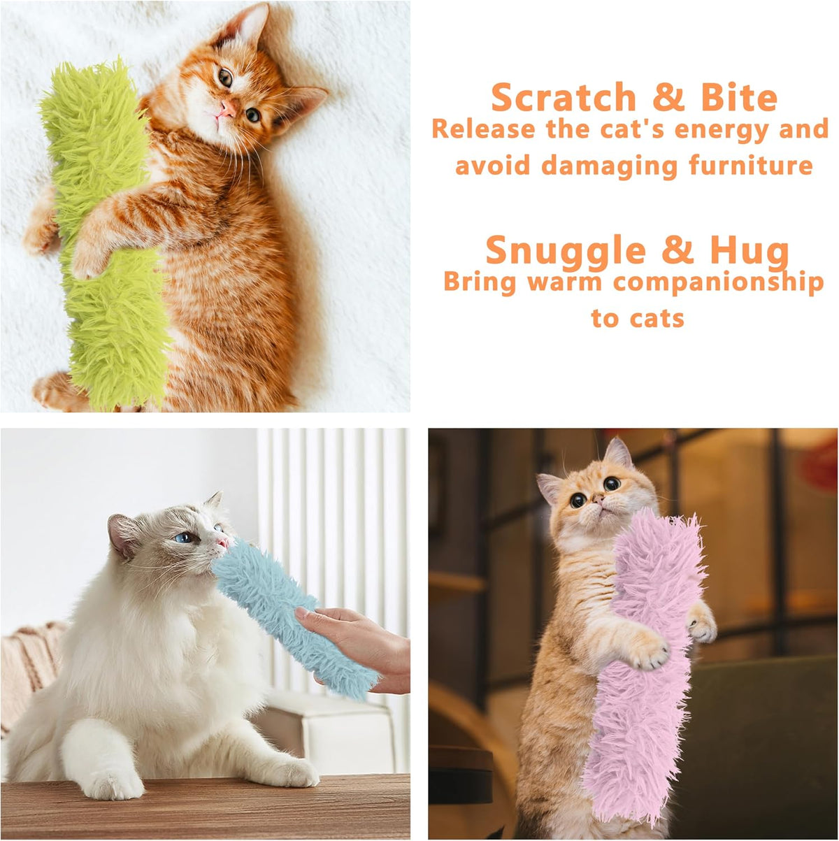3 Pack Catnip Toys,Soft and Durable Cat Pillows Toys, Funny cat Toy