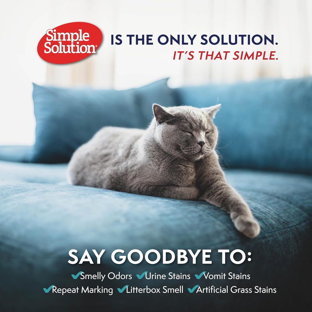Simple Solution Extreme Cat Stain Remover, Cat Spray Odor Eliminator, 32oz