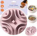 Great Vibes - Silicone Slow Feeder Insert for 6 Inch+ Dog Bowl (Mauve)