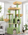 Globlazer Cactus Sturdy Cat Tree for Indoor Cats 20 lbs, S68, Green