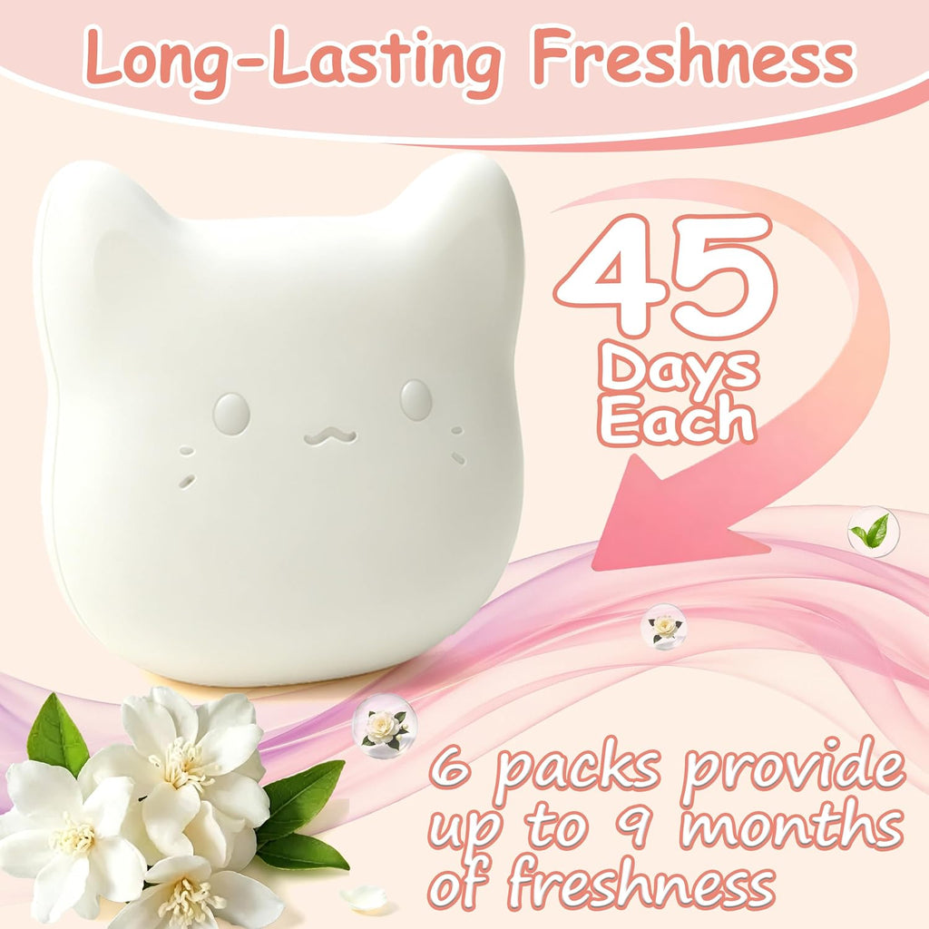 NewKe 6 Pack Camellia Scent Deodorizer for Cumrige Self Cleaning Litter Box