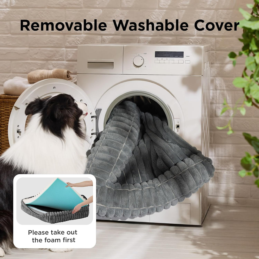 Bedsure ComfyFleece® Memory Foam Orthopedic Extra Large XXL Dog Bed 48"