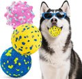 HIPPIH Dog Balls Tennis Balls, Dog Chew Toys for Aggressive Chewers ETPU | 3PCS Interactive Puppy Toys for Teething, 3'' Fetch Ball Water Toy for Small/Medium Breed,High Bouncy & Floating Dog Pool Toy