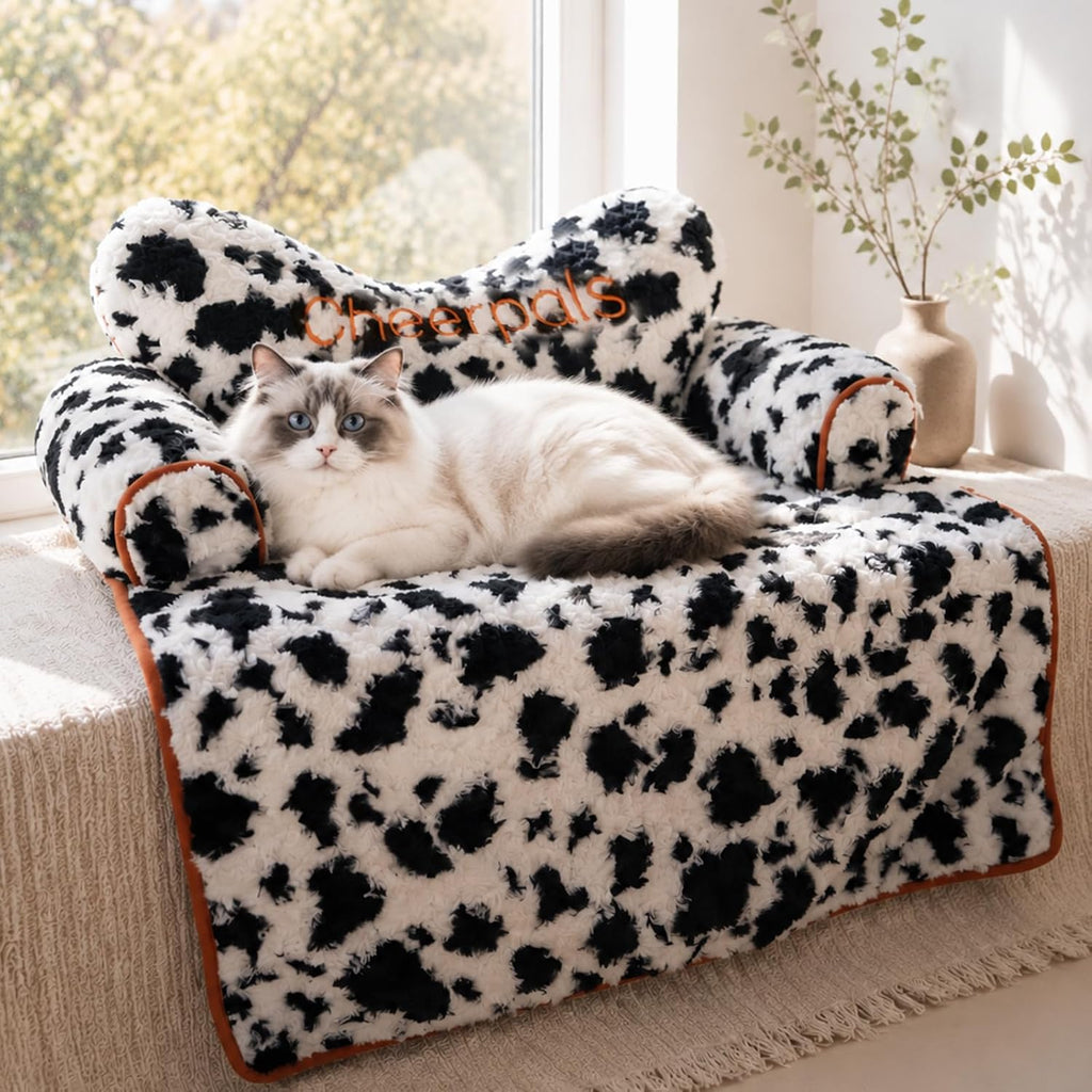 CHEERPALS Calming Dog Bed Mat with Neck & Head Support for Indoor Cats