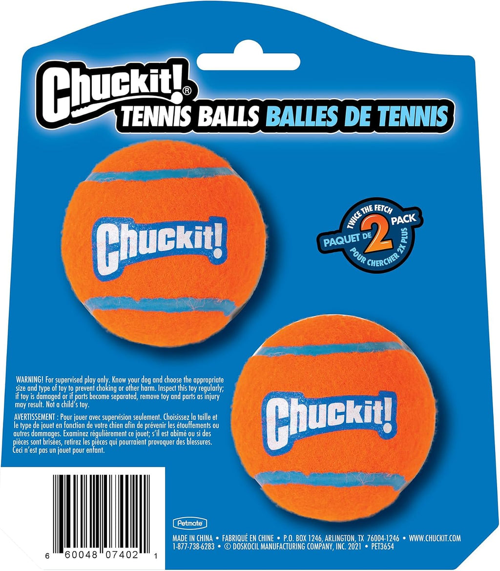 Chuckit! Dog Tennis Ball Dog Toy, (2.5 Inch Diameter) for Dogs 20-60 lbs, Medium (Pack of 48)