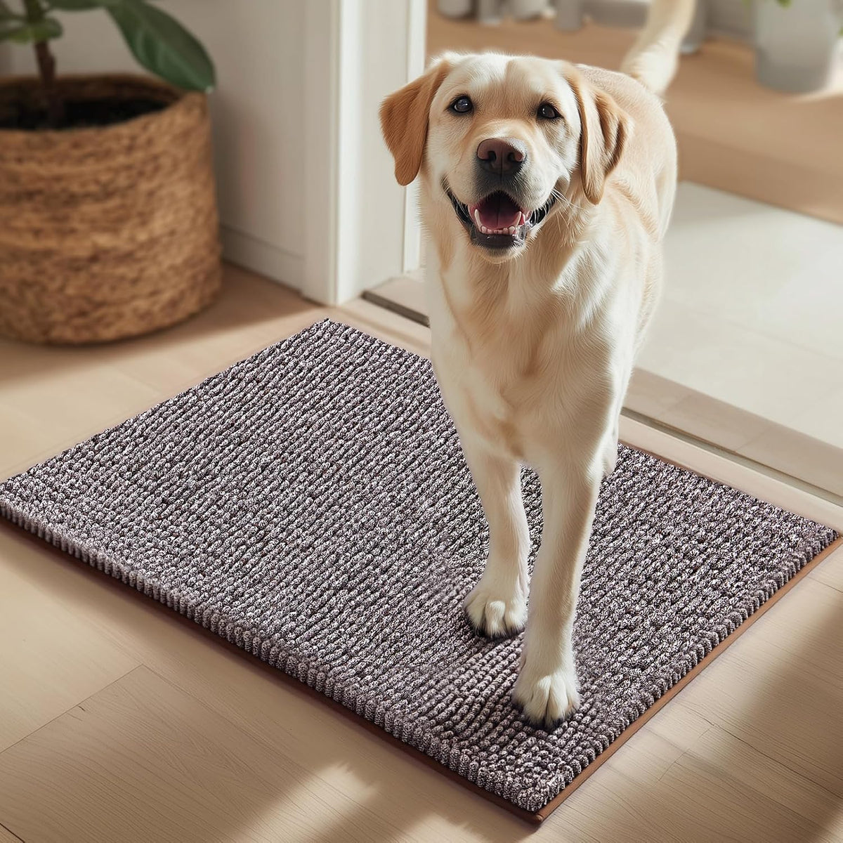 EHEYCIGA Super Absorbent Dog Door Mat for Muddy Paws 24x16 in. Entryway Rug