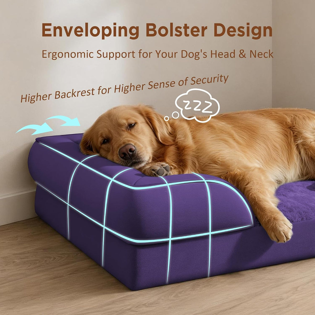 Comfort Expression Waterproof Orthopedic Dog Bed for Medium Size Dog
