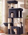 Globlazer Cat Tree Tower 2 Condo Kitten Scratching Post, F54, Dark Grey