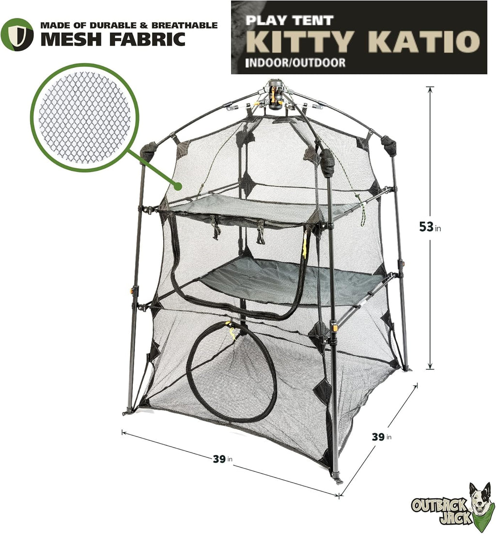 Outback Jack Catio Outdoor Cat Enclosure, Portable Play Tent, Multi Cat Use