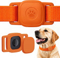 DDJ 2-Pack Waterproof Dog Collar Holder for Tile Mate Tracker, Durable Silicone Life360 Tile Case for Cat &Pet Collars Without Shaking, Anti-Lost Full Body for Tile Cover, Easy to Install, Orange
