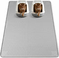 Silicone Cat Litter Mat for Litter Box 57”x40” Large Cat Mat, Light Grey | Waterproof, Non-Slip, Leak-Proof Rug Mat with Lip, Easy to Clean, Extra Large Litter Catcher Mat for Floor