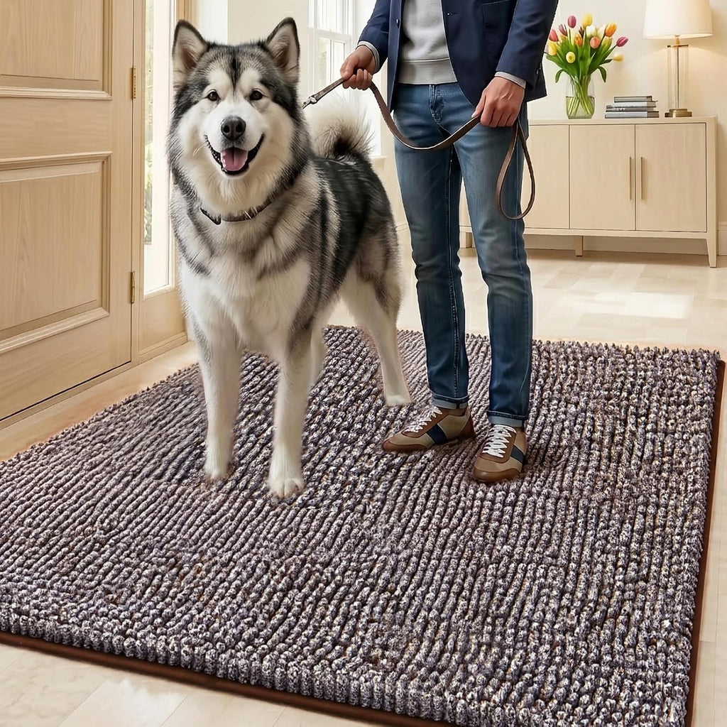 EHEYCIGA 60x24in.Super Absorbent Dog Door Mat for Muddy Paws Entryway Rug
