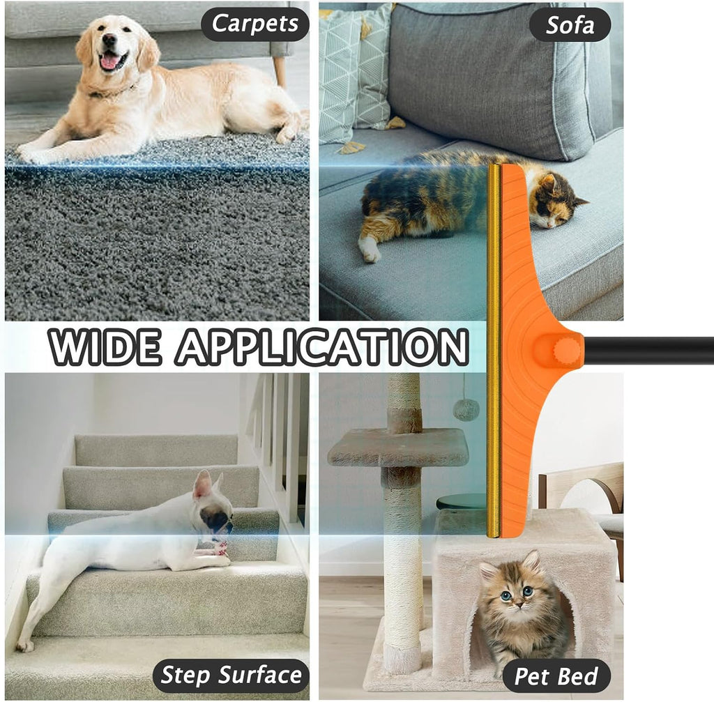 Carpet Rake for Pet Hair Removal Tool, Dog Cat Hair Remover for Furniture