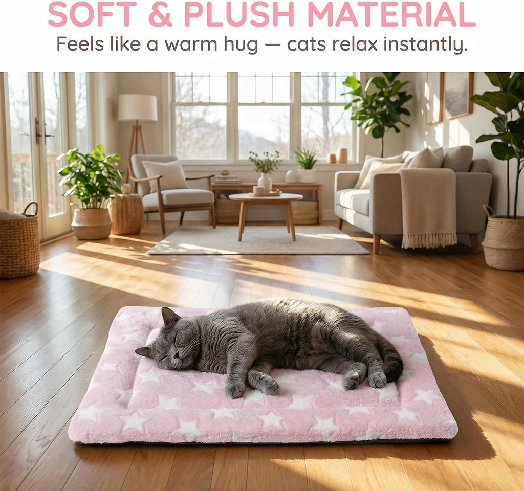 Cat & Dog Bed Mat - Reversible Dog Crate Bed Mats, Soft & Breathable Kennel Pad, Durable Crate Bed for Extra Small Dogs & Cats