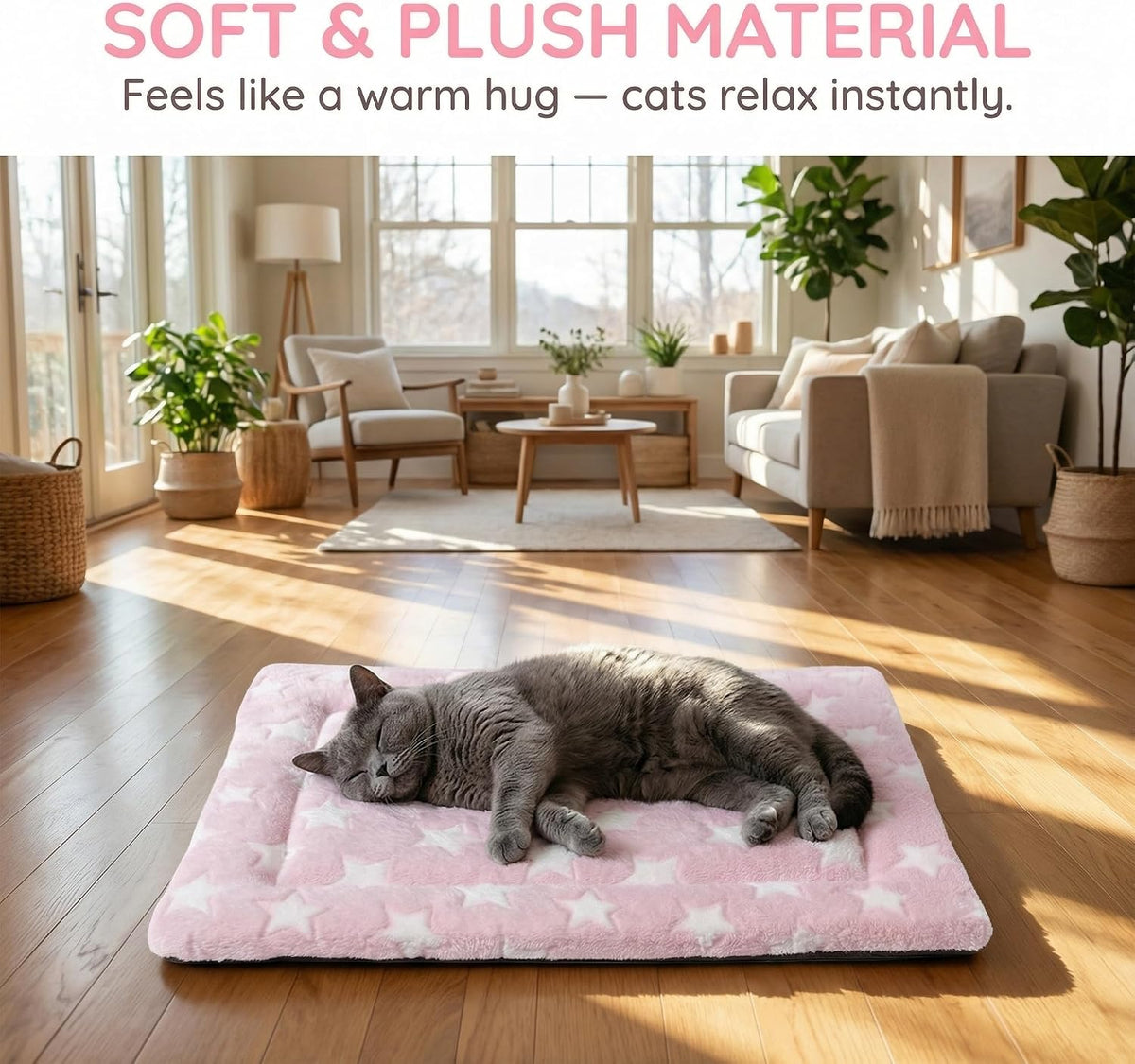 Cat & Dog Bed Mat - Reversible Dog Crate Bed Mats, Soft & Breathable Kennel Pad, Durable Crate Bed for Extra Small Dogs & Cats