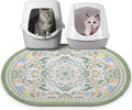Bienbee Cat Litter Mat, 33" x 22" Dense Trapping Mesh for Litter Boxes | Litter Box Mat with PVC Mesh, Waterproof &Urineproof, Non-Slip Grip, Soft On Kitty Paws and Easy to Clean to Protect Floor
